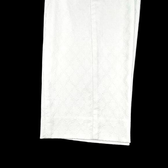 Lilly Pulitzer 29" Kelly Textured Ankle Length Mid-Rise Skinny Pant White Sz 14 - Picture 13 of 16
